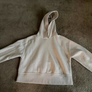 Zara Beige Cropped Hoodie Size M